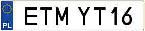 Trailer License Plate